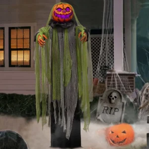Halloween Decoration Hanging Light up Sound Pumpkin Ghost Grim Halloween Decor Haunted House Decoration