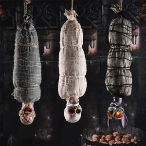 Halloween Decoration Haunted House Party Light Up Motion Sensor Animated Hanging Corpse Props