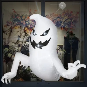 Halloween Decoration Outdoor Scary Horror Ghost Props Halloween Party Decoration LED Light Ghost Inflatable Costume