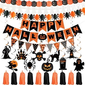 Halloween Decoration Party Indoor Set with Bat Patterns for Home Decoration