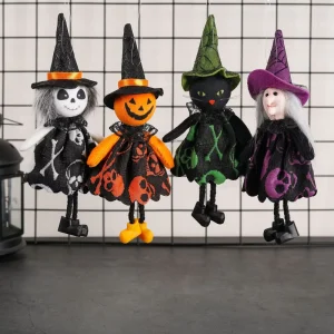 Halloween Decorations Cartoon Pumpkin Witch Deco Creative Ghost Festival Pendant Party Favors Costume Accessories