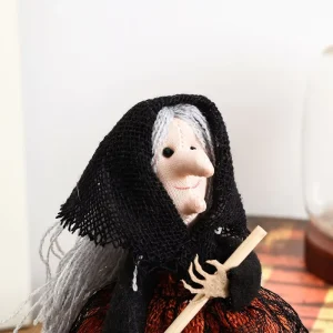 Halloween Decorations Grey and Black Halloween Witch Ornament Festival Home Party Decoration