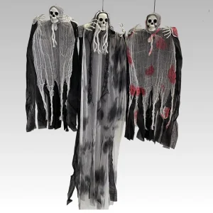 Halloween Decorations Hanging Skeleton 3 Pack for Outdoor Haunted House Party Spooky Scene Halloween Party