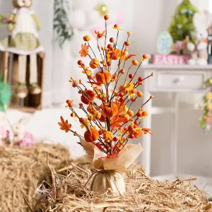 Halloween Decorations Maple Leaf Pumpkin Halloween Decoration Tree Home Party Garden Ornaments