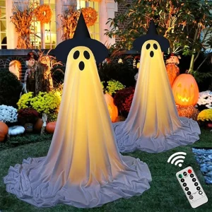 Halloween Decorations Outdoor Halloween Party Decorations Indoor Spllky Ghost Decor with Remote Control Lights