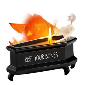Halloween Decorations Soy Wax Skull Candle Skeleton Design with Milk Bath Farmhouse Gothic Coffin Shaped Made in China