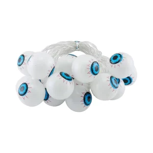 Halloween Decorations for Indoor and Outdoor Parties String Lights with Eyeball Motifs and Haunted House Hanging Decorations