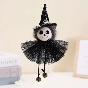 Halloween Decorative Gauze Skirt Witch Hanging Ornament Pumpkin Ghost Doll Small Pendant