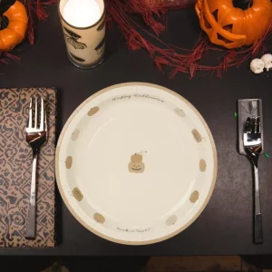 Halloween Disposable Eco Friendly Paper Plates & Bowls Festive Tableware for Spooky Celebrations