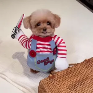 Halloween Dog Cat Hip-hop Striped Costume Funny Pet Holiday Apparel