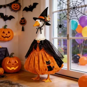 Halloween Dog Costumes Patio Yard Lawn Decor Holiday Porch Goose Outfits Americana 4th of July Lawn Goose Clothing Dog Sets