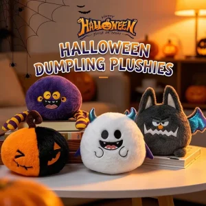 Halloween Dumpling & Pumpkin Monster Plush Dolls Spooky Stuffed Toys Cute Desk Companions Perfect Gift Idea