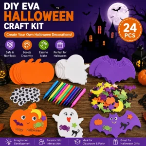 Halloween EVA Foam Sticker Kits DIY Decorative Foam Sheets for Children Handmade Craft & Party Decor