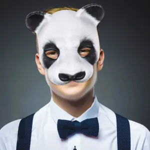 Halloween Easter Carnival Panda EVA Mask Party Costume Prop 3D Realistic Semi Handmade Custom Processing Available