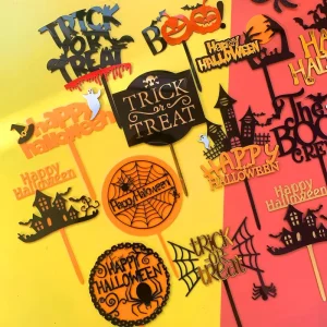 Halloween Festive Acrylic Cake Toppers Decorations for Graduation Easter Thanksgiving Parties