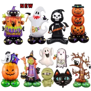 Halloween Foil Balloon with Pumpkin and Ghost Design