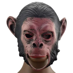 Halloween Funny Monkey Latex Mask DIY Entertainment Performance Animal Costume