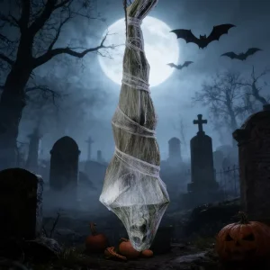 Halloween Ghost Festival Hanging Mummy 1.8m Plastic Cotton Indoor House Decoration Horror Halloween Decorations