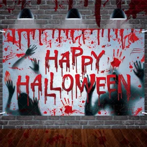 Halloween Ghost Festival Horror Atmosphere Decoration Banner Paper Background Cloth Props for Halloween Decorations