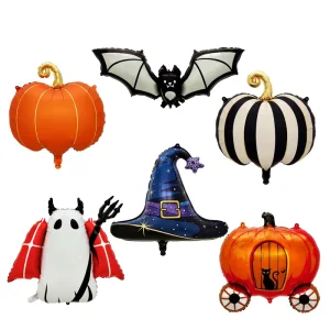 Halloween Ghost Pumpkin Bat Cartoon Foil Balloons for Holiday Party Decoration