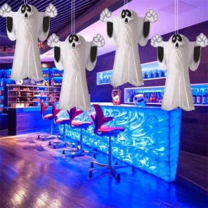 Halloween Hanging Ghost Honeycomb Ornaments Paper Lanterns Reusable Party Supplies