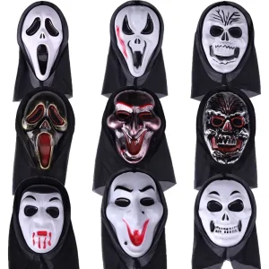 Halloween Horror Ghost Skull Hooded Mask for Party Masquerade Prank for Easter and April Fool’s Day
