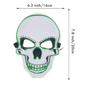Halloween Human Skeleton Mask LED Light up Funny Masks the Purge Election Great Festival Cosplay Costume Supplies Party Masks
