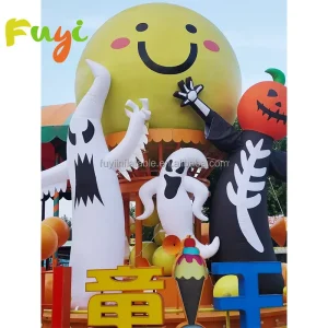 Halloween Inflatable Pumpkin Ghost Outdoor Decorations Scary Blow up Yard Decor Holiday Party Yard Decor Indoor Outdoor