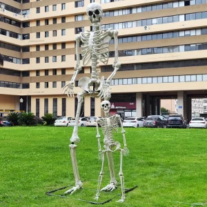 Halloween LED Blue-Eyed Standing Giant Skeleton, 10 ft
