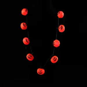Halloween LED Lights Decoration Shining LED Eyeball/Pumpkin Light Necklace for Sale