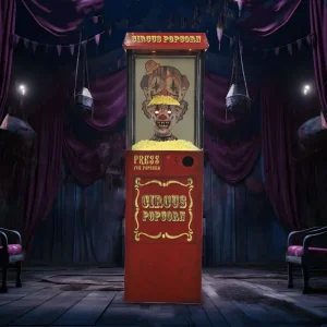 Halloween Large Bounce Lifting Clown Popcorn Machine Ornament Luminous Electric Induction Animated Decoration Amusement Park