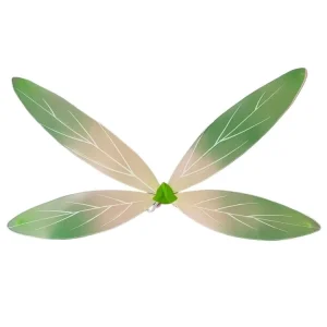 Halloween Large Dragonfly Fairy Wings Gradient Green Leaf Vein Elf Wings for Cosplay Stage Performance