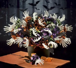 Halloween Novelty Hand Flower Ornament Plastic Chrysanthemum and Rose New Arrival Party & Holiday Supplies