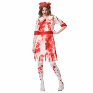 Halloween Nurse Vampire Cosplay Costume Women Dress Masquerade Costume Easter Carnival for Party