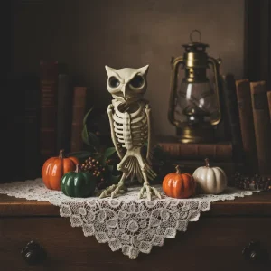 Halloween Owl Skeleton Ornament Haunted House Party Yard Atmosphere Decoration