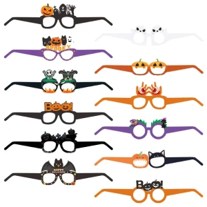 Halloween Paper Glasses Cartoon Design Ghost Festival Party Decorations Pumpkin Funny Photo Props Customizable Printing