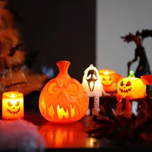 Halloween Party Decor Pumpkin Ghost LED Candle Light Decorations Factory