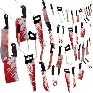 Halloween Party Decoration Bloody Banner Horror Scary Garland Decor for Creepy Movie Theme Birthday Carnival Spooky Prop Supplie