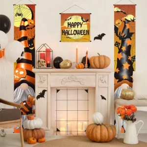 Halloween Party Decorations Set 5-Pack Festive Decor Happy Halloween Banner Hanging