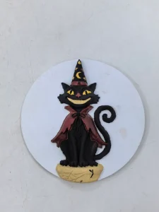 Halloween Party Decorations Witch Cat and Pumpkin Black Cat Ghost Pendant Felt Hanging Dolls for Home Decor