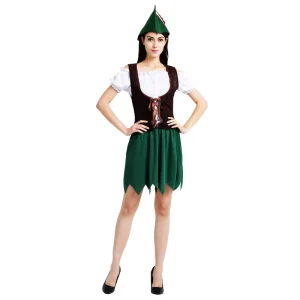 Halloween Party Girls Performance Clothing Adult Cosplay Dress Carnival Green Couple Costume