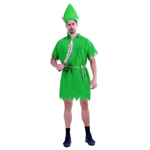 Halloween Party Performance Clothing, Adult Cosplay Peter Pan Carnival Festival Green Costume