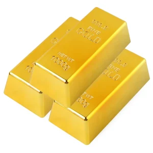 Halloween Pirate Party Faux Durable ABS Plastic Gold Bars for Stage Decoration