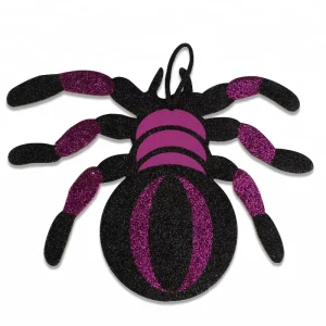 Halloween Product Glitter Hanging Emulate Spider for Halloween Party Event Decor