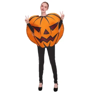 Halloween Pumpkin Costume Funny Jack-o’-lantern Outfit for Carnival Party Stage Performance