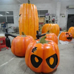 Halloween Pumpkin Decor 3D Motif Horrible Ghost Halloween Costumes Figurine Ornament for Decoration