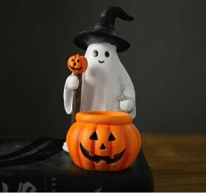 Halloween Pumpkin Ghost Decoration 4ft Resin Crafts Cute Playful Cross Border Party Accessories for Ghost Theme Parties