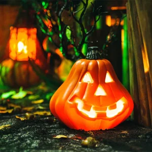 Halloween Pumpkin Jack-O’-Lantern HDPE Plastic Decoration, Customizable Color and Size