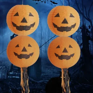 Halloween Pumpkin Lamp Lanterns with Beard Hanging Party Decorations