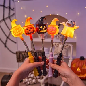 Halloween Pumpkin Lantern Luminous Hand Rocker Bar Small Gift Prop for Children and Parties Party Decoration Supplies